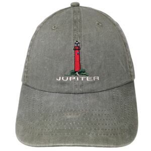 Royal Resortwear Jupiter Lighthouse Baseball Cap Green One Size Cotton Hat Beach